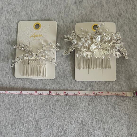 NWT Lovisa Silver and Pearl Hair Combs Wedding Updo (2 combs) main image 5